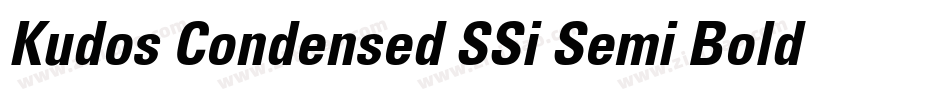 Kudos Condensed SSi Semi Bold Condensed字体转换